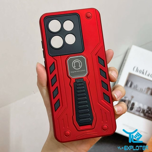 Capa Anti Impacto Reforçada Com Suporte Para Motorola (hry) Vermelho G10