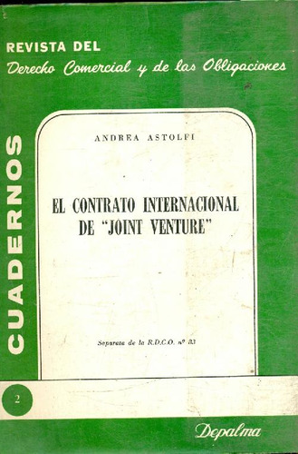 Libro El Contrato Internacional De Joint Venture De Andrea A