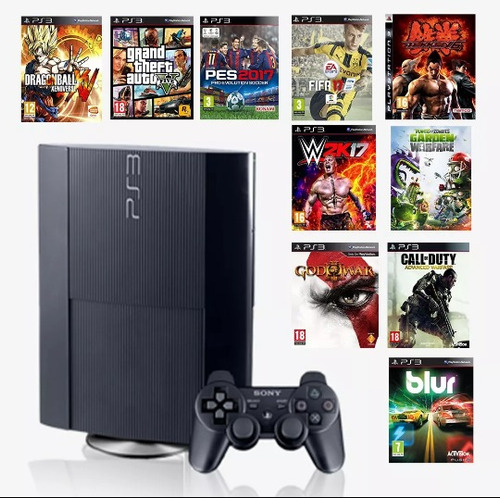 Ps3 Playstation 3 250gb + 15juegos Dig Orig + Entrega Gratis