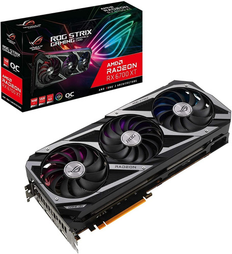 Imagen 1 de 3 de Tarjeta De Video Asus Rog-strix-rx6700xt-o12g-gaming, 12gb G