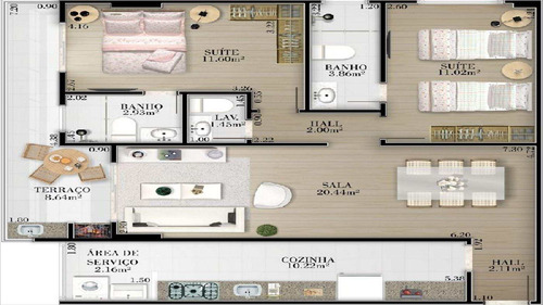 Imagem 22 de 30 de Apartamento Com 2 Dorms, Guilhermina, Praia Grande - R$ 401 Mil, Cod: 156 - V156