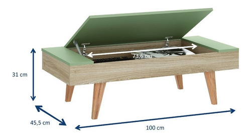 Mesa De Centro C/almacenamiento 1002 Leaves - Be Design