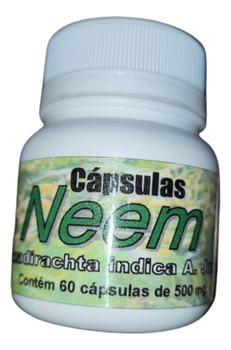 Neem Indiano Pote De 60 Capsulas De 500 Mg C/u. El Mejor!