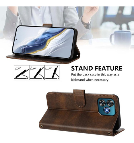 Funda De Piel Retro Para Oukitel C57s/c57 Pro/blu J12/ouki