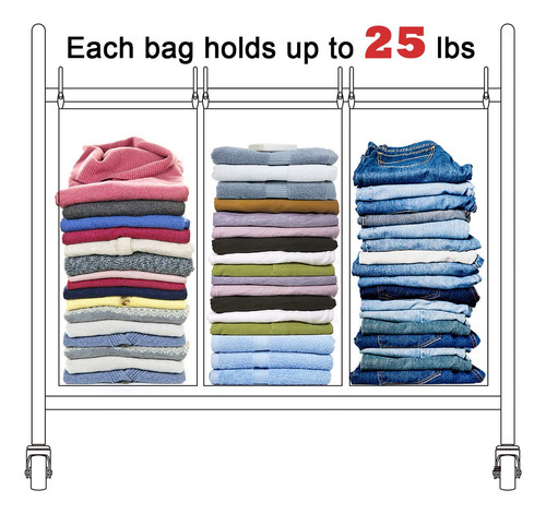 Clasificador De Ropa Storage Maniac De 3 Secciones Con 3 Bol