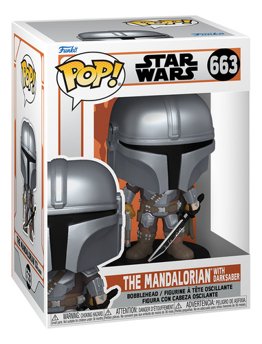 Funko Pop The Mandalorian With Darksaber #663 Star Wars