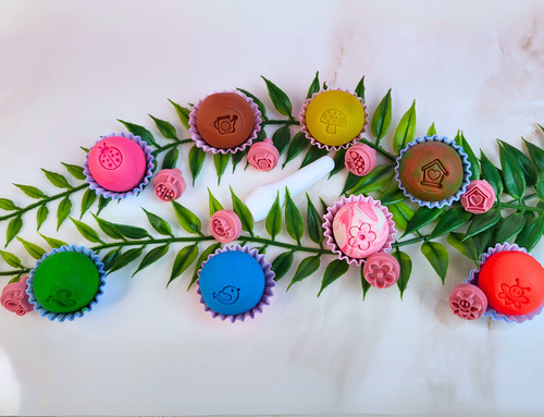 Carimbo De Doces Para Brigadeiro Massas Jardim Encantado Cor Rosa