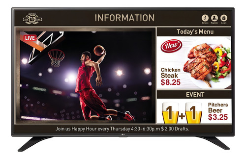 Smart TV de 55" LG 55LV640S com tela LED Full HD