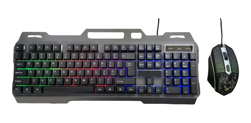 Combo Gamer Teclado Numerico Mouse Alambrico Usb Luces Rgb