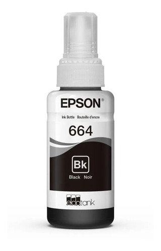 Kit 4 Tintas Epson T664 Negro Ecotank Tinta Continua L120 L3