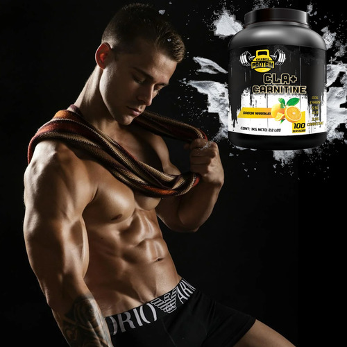 Cla + Carnitina 1kg Guns Suplements 100 Servs Pre Entreno Naranja