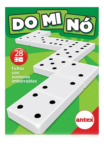 Dominó  28 Fichas Con Numeros Inborrables! Antex