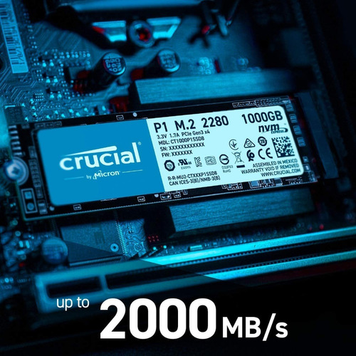 Ssd Interno Crucial P1 2tb 3d Nand Nvme Pcie, Hasta 2000 ...