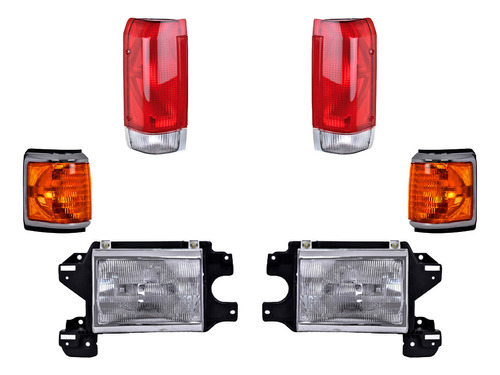 Paq Calaveras S/foco Y Faros Ford F-250 1987/1991 Depo