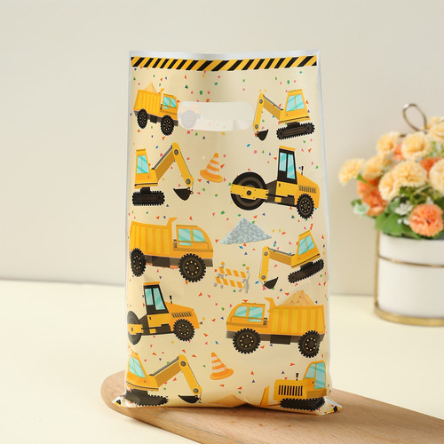 50 Pzs Bolsa De Regalo De Cumpleaños De Camión De Ingeniería