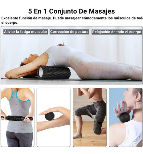 S Rodillo Espuma 5 En 1 Para Masaje Corporal Rodillo De