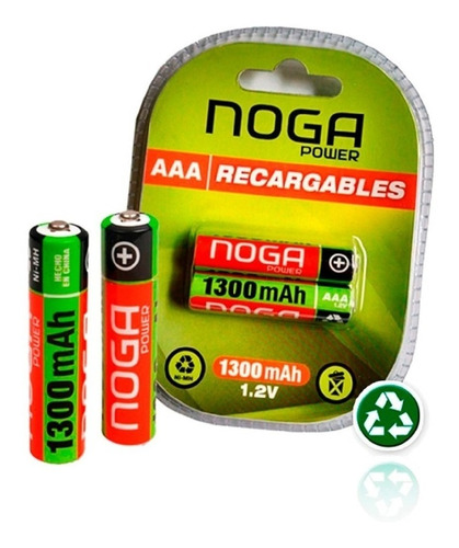 Aaa Recargables X 8  Pcs Noga Aaa 1200/1300 Mah Ni-metal