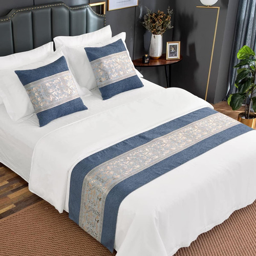 Camino De Cama De Chenilla Amberis, Pañuelo De Cama Decorati