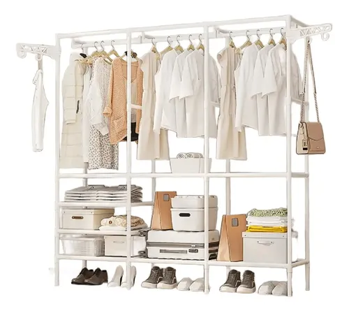 MLB 4085003557 Organizador Roupa Aberto Closet 3 Colunas Desmontavel Arara JM