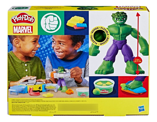 Play Doh Marvel Set De Juego Hulk Aplasta Y Moldea. Impotado