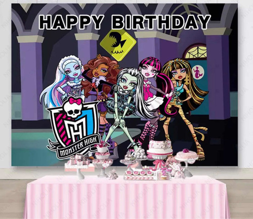 Tela De Fondo De Cumpleaños Monster High