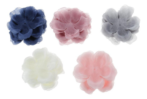2 X 50pcs 5 Colors Decorative Chiffon Flowers Petals For