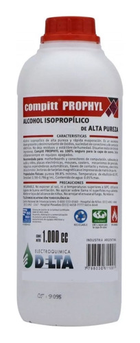 Alcohol Isopropilico Delta Compitt Prophyl Bidon 1 Litro