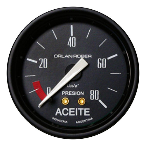 Reloj Presion De Aceite 80 Psi Classic Negro Orlan Rober