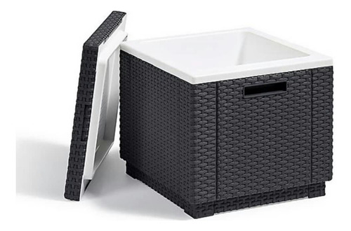 Mesa Cooler De Terraza Jardín Ice Cube Grafito