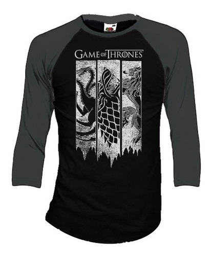 Game Of Thrones Playera Manga 3/4 Para Hombre Y Mujer