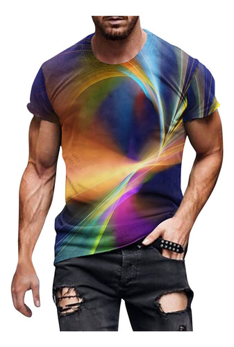 Nueva Camiseta 3d Cómoda Para Hombre, Sin Ubicación, Con Est