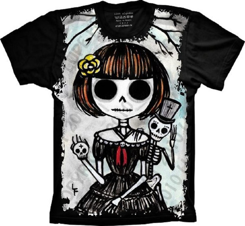 Camiseta Plus Size Legal - Caveira - Day Of The Dead - Dark