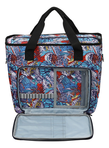 Bolso Porta Tejido Lana Palillos Crochet Tipo Cartera Grande