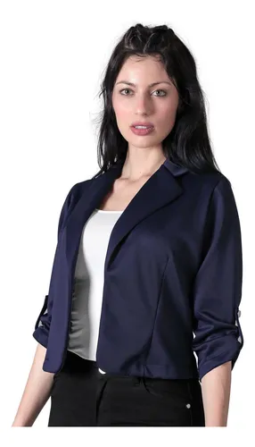 Saco azul top marino mujer