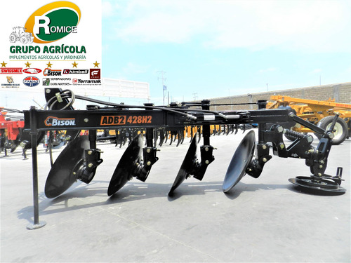 Arado Agricola P/ Tractor 4 Discos Hidraulico Marca Bison