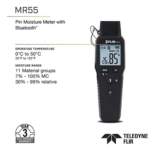 Medidor De Humedad Flir Mr55 Con Bluetooth - Comparte Datos
