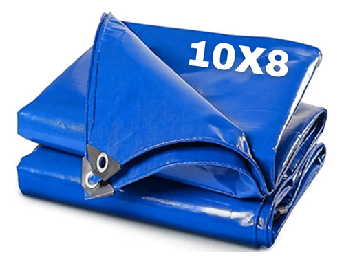 Lona Plastica Cobertura Impermeavel Azul 10x8 Starfer 