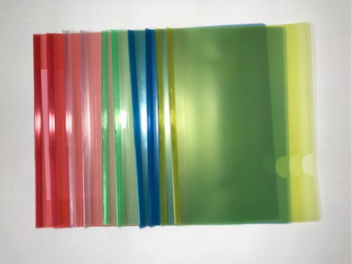 Folder De Costilla Plástico Carta 100 Pzs Colores 