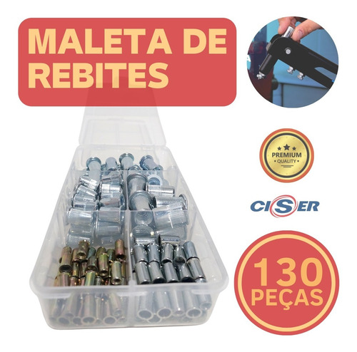 Kit Jogo Porca Rebite Roscado Rosca Interna Varias Medidas