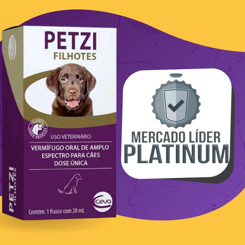 Vermífugo P/ Cães Petzi Plus Suspensão 20ml Envio Imediato