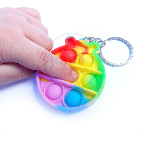 Imagen 9 de 10 de Llaveros Pop It Multicolor Varios Modelos Antiestres Rainbow