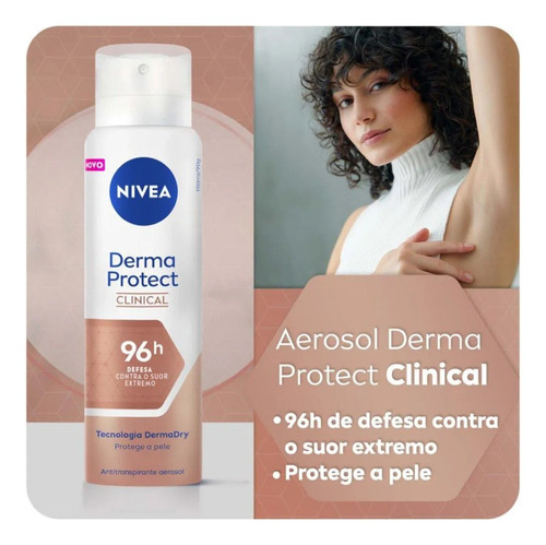 Desodorante Aero Nivea 150ml Fem Clinical Derma Prote-kit4un