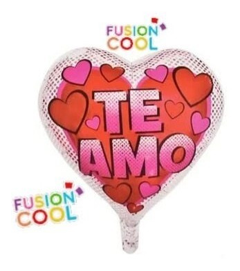 Pack 3 Hermosos Globos Corazon Te Amo 45 * 45 Cm Aire/helio