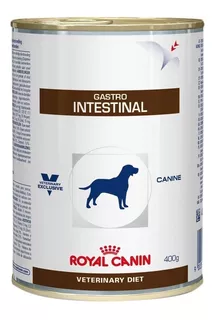 Alimento Royal Canin Veterinary Diet Canine Gastrointestinal para cachorro adulto todos os tamanhos sabor mix em lata de 400g