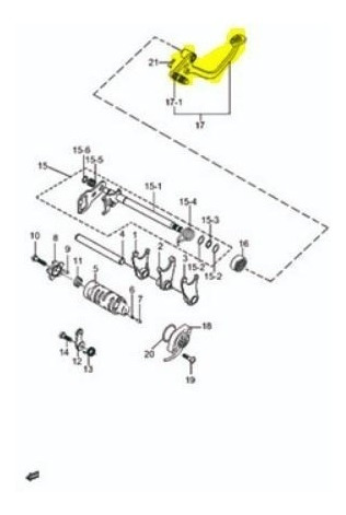 Pedal Cambio Haojue Chopper 150 Tz 25600h36600h000