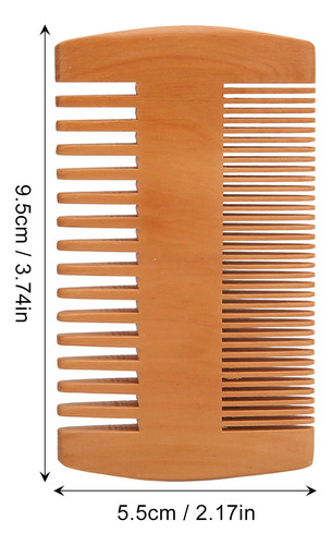 Peine Para Barba De Madera De Doble Cara, Kit De 3 Piezas, D