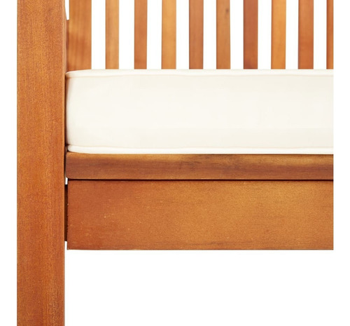 Silla De Comedor De Jardín Con Cojín De Madera Acacia Color Café