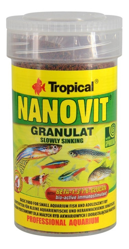 Nanovit Alimento Gránulos Diminutos Para Peces Acuario 70gr