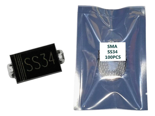 100 Uds 1n5822 Sma Ss34 Smd Diodos De Silicio Componentes