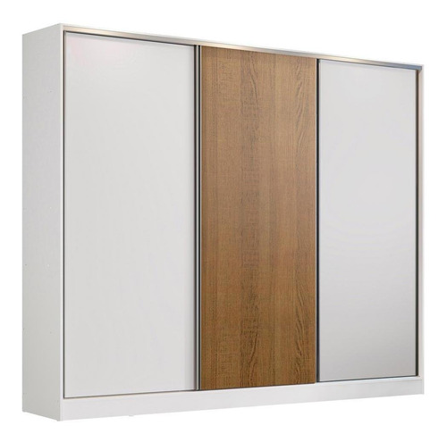 Guarda Ropa Closet Madesa Royale 3 Puertas Color Blanco/Marrón